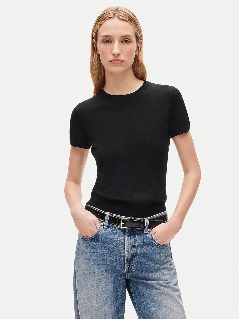 J. Crew Women's Sweater Tee in Merino Wool Blend Short Sleeve NWT